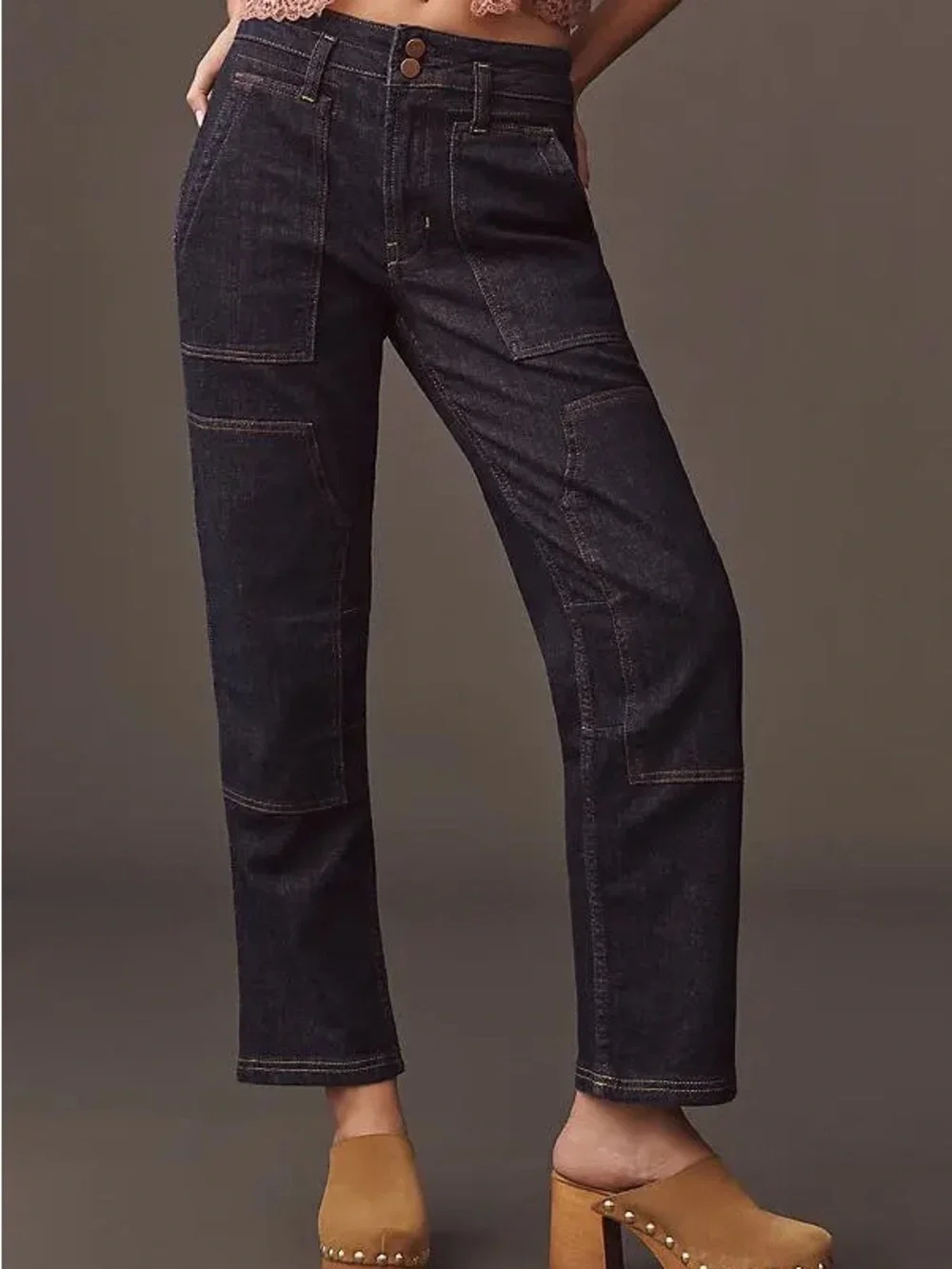 Pilcro Anthropologie Wanderer Mid-Rise Relaxed Jeans - 33P - NWOT